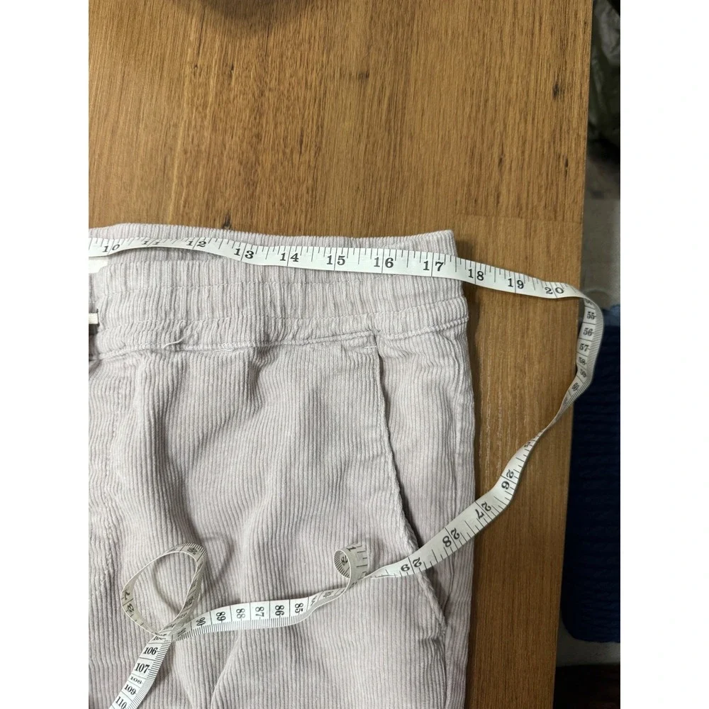 PacSun Jogger Men L Light Grey Excellent Corduroy Elastic Waist Drawstring Pants